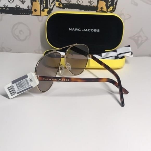 New Authentic Marc Jacobs MARC 522/S Sunglasses – Gold Havana / Brown Gradient - Picture 13 of 13